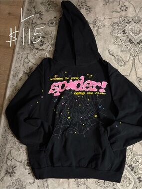Black Spiderweb Graphic Hoodie Sweatshirt - Men